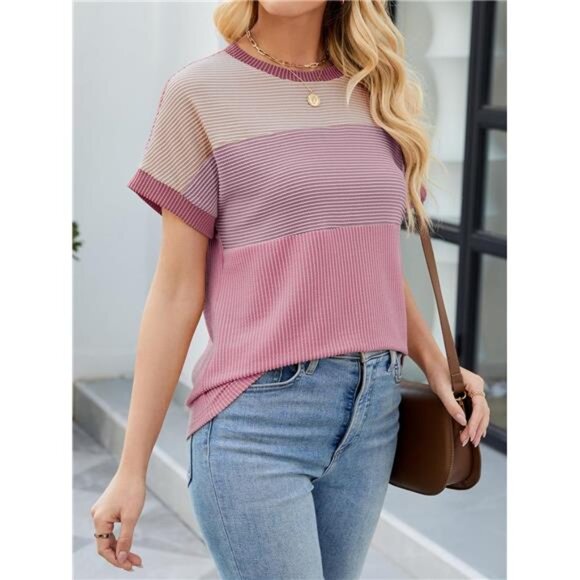 Womens Color Block T Shirts - Picture 4 of 6